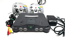 Nintendo 64 Konsole - Schwarz - 2 Original Controller
