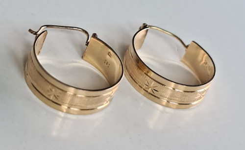 Ohrringe creolen gold - 585, d
