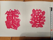 Scherenschnitte aus China- rot- Papier-filigran