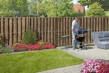 Sichtschutzzaun "Bohlen Natur" Sichtschutz Gartenzaun Holzzaun Gartenzaun Zaun