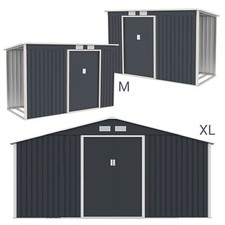 Gerätehaus Geräteschuppen Schuppen Metall Holzunterstand Gartenhaus Juskys®