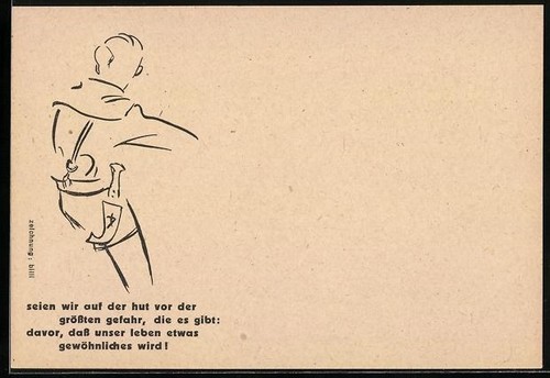 Ansichtskarte wandervogel mit - ansichtskarte,