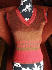 Damen-Pullunder Vintage rot