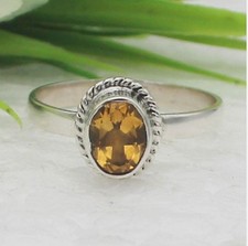 Zitrin Topas Edelstein Ring