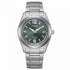 Citizen Damenuhr FE6151-82X Titanium Uhr Armbanduhr Solar Eco Drive Grün