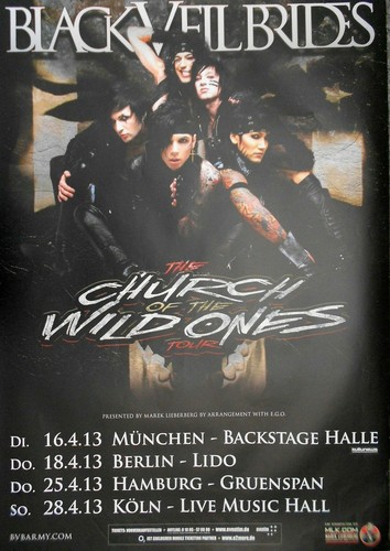 Black veil brides 2013 tour - brides,
