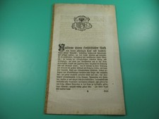 Historisches Dokument von 1780