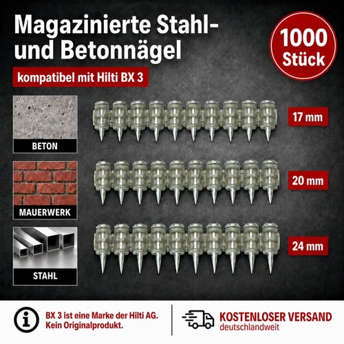 Stahl beton nägel 1000 - u.,