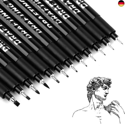 Fineliner schwarz stifte 12 - fineliner,