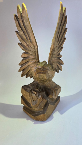 Holzfigur adler mit - adler,