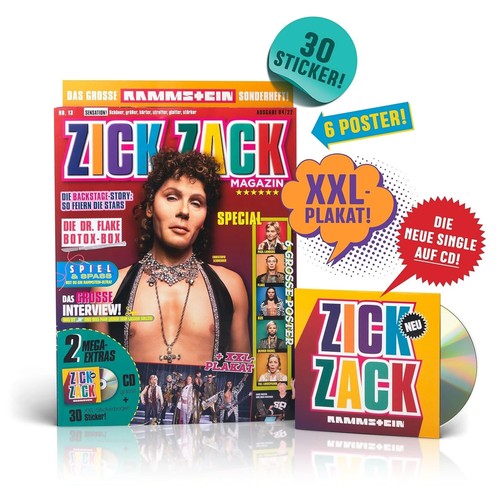 Rammstein zick zack heft - rammstein,