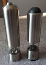 Salz und Pfeffermühle Edelstahl  hoch für Bastler funktionsfähig hat Mängel