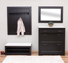 Garderoben Set schwarz Flur
