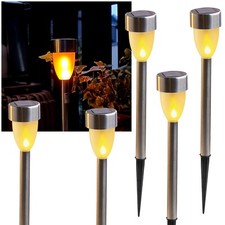10Stk. Solar Flame Leuchten TIM 37x5,5cm Feuer-Flammen-Effekt Lampen für Balkon