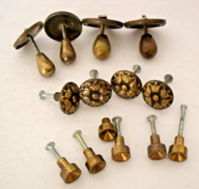 14 Vintage-Schubladengriffe, Schränke, Knöpfe, Messing  Alter Türknauf
