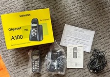 Siemens Gigaset A100 Schnurloses Haustelefon mit Netzteil+ Anleitung+ Ladeschale