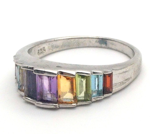 Multicolor baguette steine 925 - baguette,