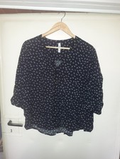 Bluse,  Gr. 46, dunkelblau