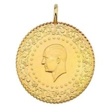 ?Türkische Goldmünze  Yarim Altin 22 Ayar Altin KAPLAMA Vergoldet  23mm?