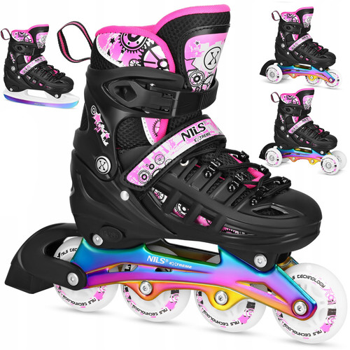 Inlineskates 4in1 led kinder - inlineskates,