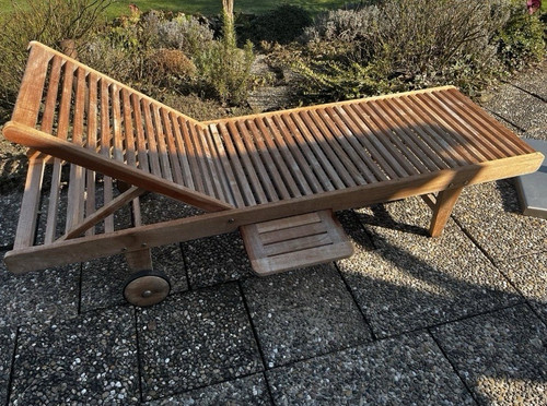 Teak gartenliege verstellbar - gartenliege,
