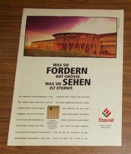 Seltene Werbung ETERNIT Pelicolor Holzcolor - Universität Ulm / West 1995