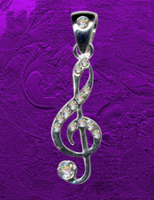 I violin clef I pendant I real