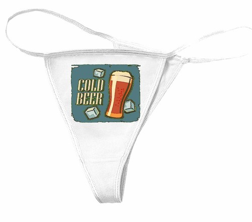 Damen string tanga kaltes bier - string,