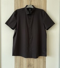 Olymp Level Five Herrenhemd Gr 44 schwarz Kurzarm NEU