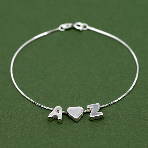 Sterling silber buchstaben - silber,