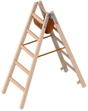 Layher 1038 Holzstehleiter 2x5