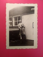 Altes Foto antik Mann im Arbeitskittel Maler Lackierer man work old Photo 1939