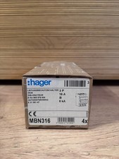 Hager Leitungsschutzschalter, Sicherungsautomat, 3-polig, 6kA, MBN316, OVP