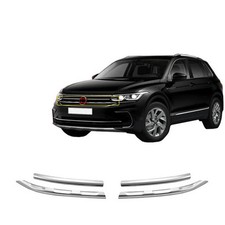 Chrom Kühlergrillleiste vorne 4 Stück für Volkswagen Tiguan Modelljahr 2020-2023