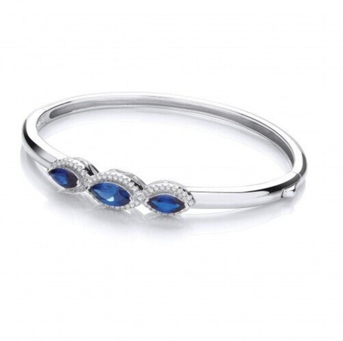 Saphir marquise armreif - saphir, massiv