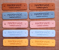 10 PU-Leder Label * Handmade *