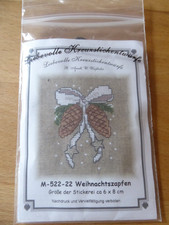 LKE Sticken, Stickvorlage Weihnachtszapfen mit Restgarn