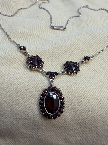 Antikes granatcollier 835er - antikes,