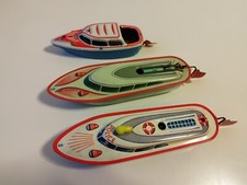 Blechspielzeug Konvolut Boote MS Michael Seidel Police Atomic Kerzenboot Germany