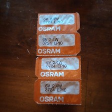 4 originale Fernmelde  Osram  Glühbirne 6v 2,4w Schraubsockel F. Oldtimer   