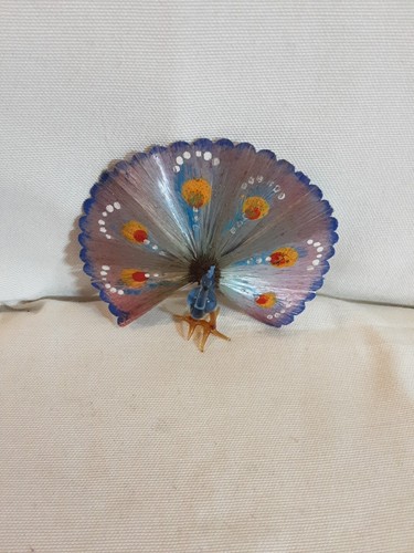 Lauscha spinnglas pfau vintage - spinnglas,