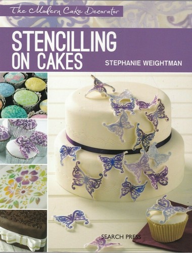 Stencilling cakes - on,