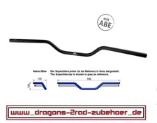 LSL / HIGHSIDER 22mm 7/8" Lenker NAKED BIKE A02 SCHWARZ Aluminium handlebar