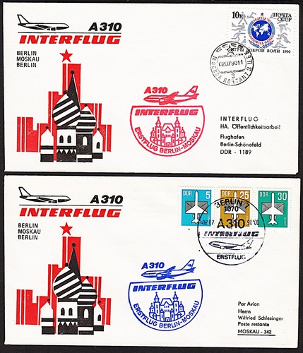 Interflug 1990 moskau - 1990, "moskau