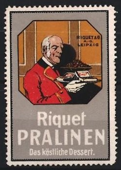 Reklamemarke leipzig riquet - reklamemarke,
