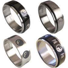 Yin und Yang Edelstahl Ring