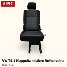 VW T5 T6 T6.1 Sitz Caravelle Einzelsitz Klappsitz mittlere Reihe rechts Bricks