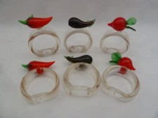 serviettenringe  glas mit deko  unbenutzt Bugor classic collection