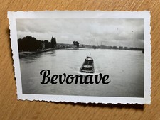 Foto Rhein bei Kehl mit Schiff Münch Binnenschiff Schlepper 1939 original DR