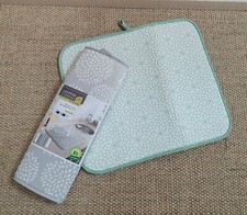 2x Abtropfmatte Geschirr Abtropfer Matte Spülunterlage 40 x 45 cm grün / grau 